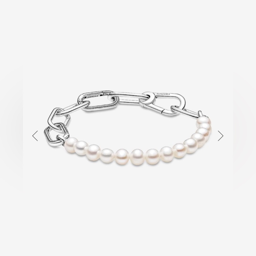 Pandora ME Pearl and Silver Chain Bracelet